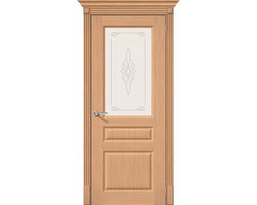 Межкомнатная дверь Статус-15, цвет: Ф-01 (Дуб) Размер полотна в мм: 200*80 Стекло: Худ.