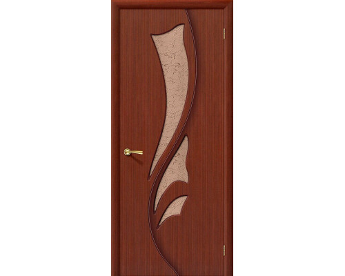 Межкомнатная дверь Эксклюзив, цвет: Ф-15 (Макоре) Размер полотна в мм: 200*80 Стекло: Риф.