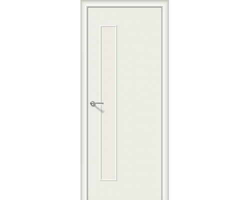 Межкомнатная дверь Гост-3, цвет: Л-23 (Белый) Размер полотна в мм: без усиления 200*40 Стекло: Magic Fog