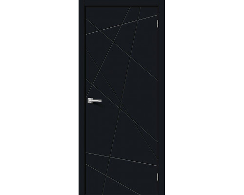 Межкомнатная дверь Граффити-5, цвет: Total Black Размер полотна в мм: 200*60
