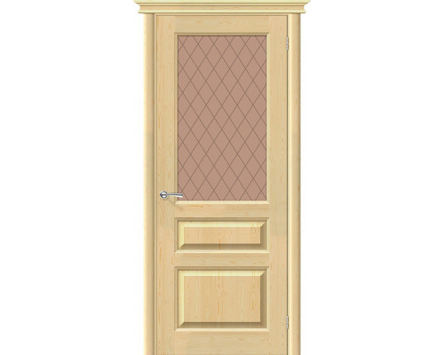 Межкомнатная дверь М5, цвет: Без отделки Размер полотна в мм: 200*80 Стекло: Кристалл