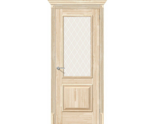 Межкомнатная дверь Классико-13, цвет: Без отделки Размер полотна в мм: 200*60 Стекло: White Сrystal