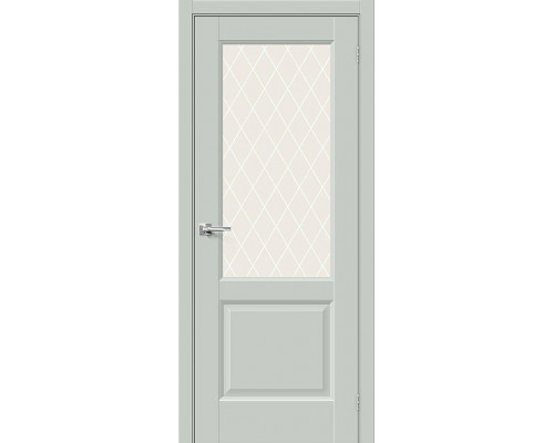 Межкомнатная дверь Неоклассик-33, цвет: Grey Matt Размер полотна в мм: 200*60 Стекло: White Сrystal