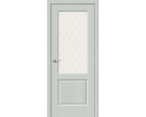 Межкомнатная дверь Неоклассик-33, цвет: Grey Wood Размер полотна в мм: 200*60 Стекло: White Сrystal
