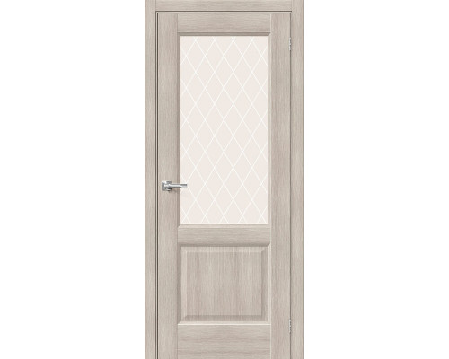 Межкомнатная дверь Неоклассик-33, цвет: Cappuccino Melinga Размер полотна в мм: 200*90 Стекло: White Сrystal