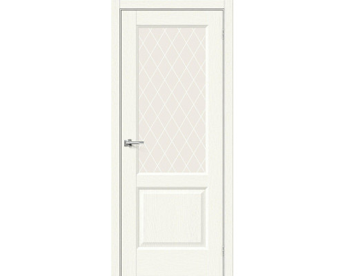 Межкомнатная дверь Неоклассик-33, цвет: White Wood Размер полотна в мм: 200*60 Стекло: White Сrystal