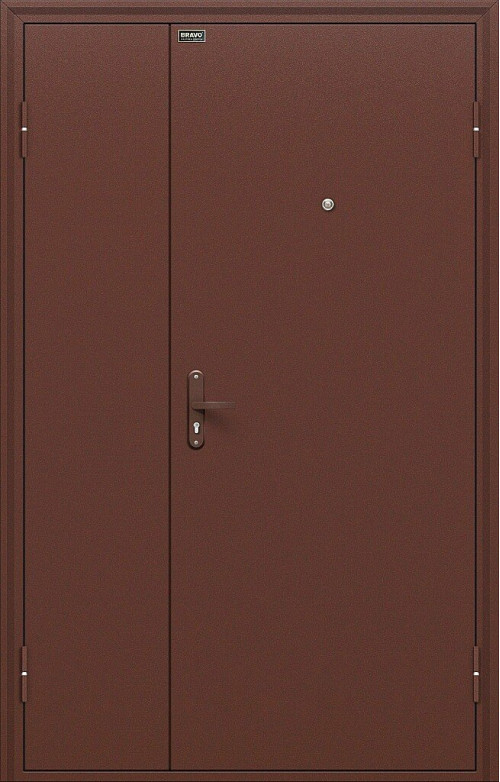 Входная дверь Дуо Слим, цвет: Антик Медь/Антик Медь Размер полотна в мм: 205*125 правое
