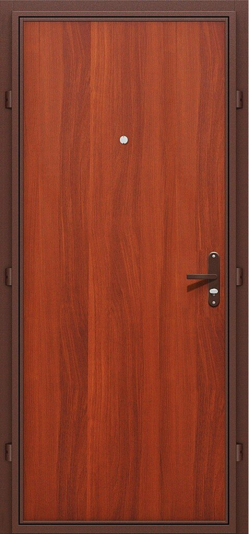 Входная дверь Optim Эконом, цвет: Антик Медь/Л-11 (ИталОрех) Размер полотна в мм: 206*96 правое