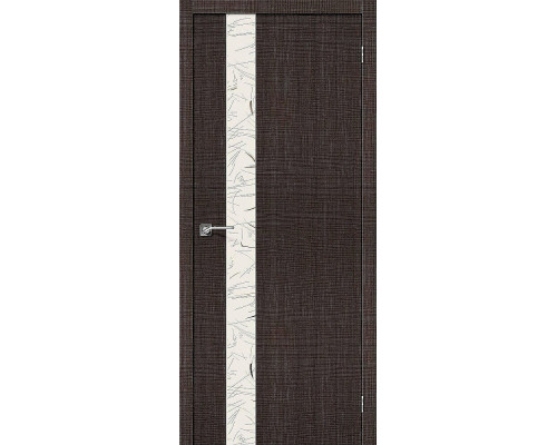 Межкомнатная дверь Порта-51 SA, цвет: Wenge Crosscut Размер полотна в мм: 200*60 Стекло: Silver Art