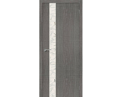 Межкомнатная дверь Порта-51 SA, цвет: Grey Crosscut Размер полотна в мм: 200*60 Стекло: Silver Art