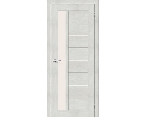 Межкомнатная дверь Порта-27, цвет: Bianco Veralinga Размер полотна в мм: 200*60 Стекло: Magic Fog