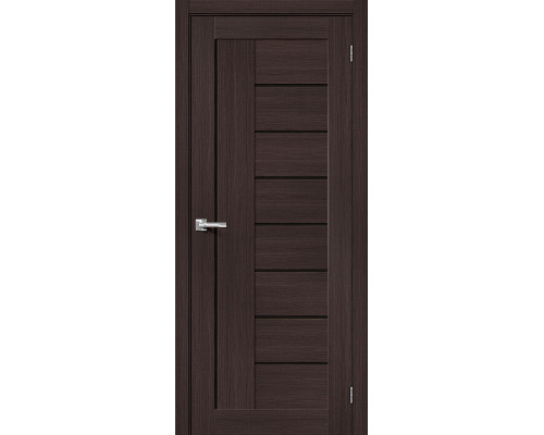 Межкомнатная дверь Порта-29, цвет: Wenge Veralinga Размер полотна в мм: 200*90 Стекло: Black Star