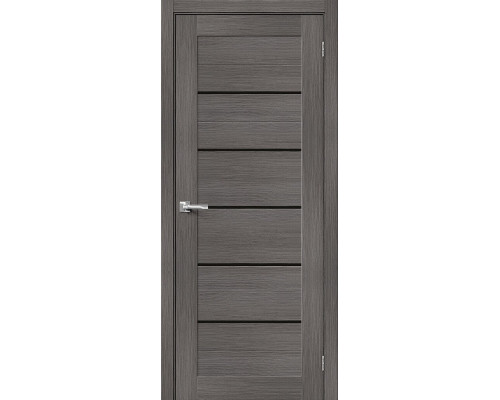 Межкомнатная дверь Порта-22, цвет: Grey Veralinga Размер полотна в мм: 200*80 Стекло: Black Star