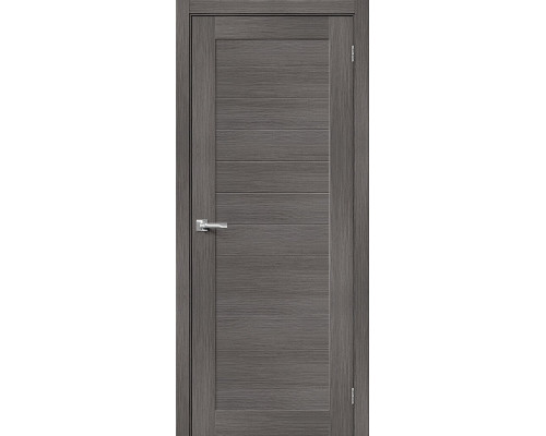 Межкомнатная дверь Порта-21, цвет: Grey Veralinga Размер полотна в мм: в сборе 1П 02 защелки Р-3-WC 190*55 левое