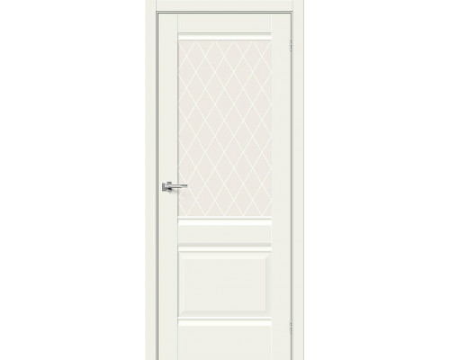 Межкомнатная дверь Прима-3, цвет: White Mix Размер полотна в мм: 200*70 Стекло: White Сrystal