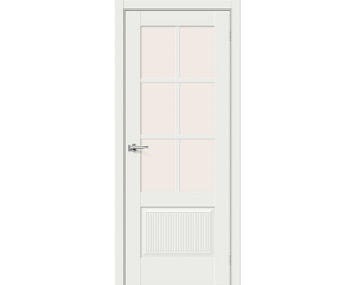 Межкомнатная дверь Прима-13.Ф7.0.1, цвет: White Matt Размер полотна в мм: 200*60 Стекло: Magic Fog