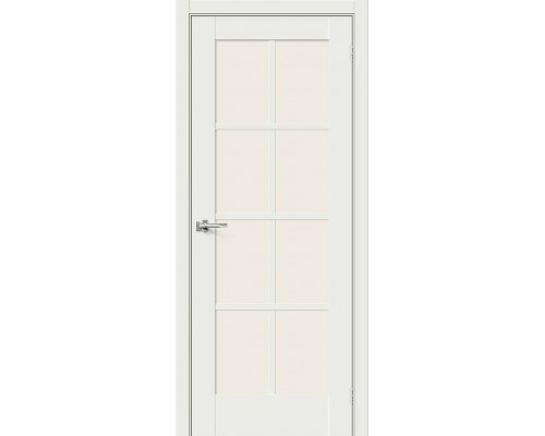 Межкомнатная дверь Прима-11.1, цвет: White Matt Размер полотна в мм: 200*80 Стекло: Magic Fog