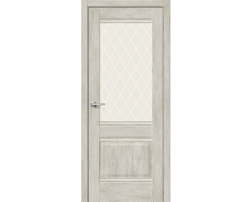 Межкомнатная дверь Прима-3, цвет: Chalet Provence Размер полотна в мм: 200*60 Стекло: White Сrystal