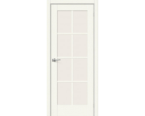 Межкомнатная дверь Прима-11.1, цвет: White Wood Размер полотна в мм: 200*60 Стекло: Magic Fog