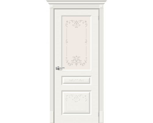 Межкомнатная дверь Скинни-15.1 Аrt, цвет: Whitey Размер полотна в мм: 200*90 Стекло: Худ.