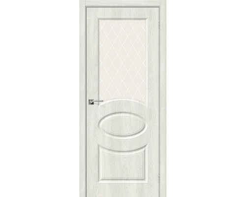 Межкомнатная дверь Скинни-21, цвет: Casablanca Размер полотна в мм: 200*70 Стекло: White Сrystal
