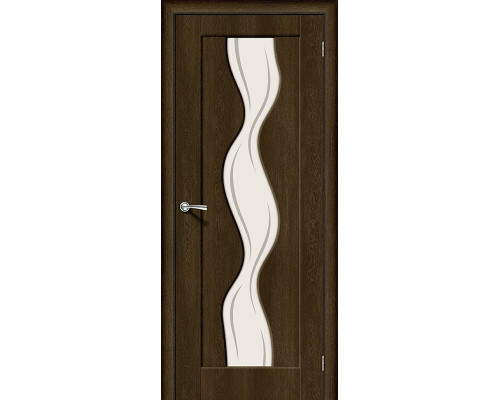 Межкомнатная дверь Вираж-2, цвет: Dark Barnwood Размер полотна в мм: 200*70 Стекло: Art Glass