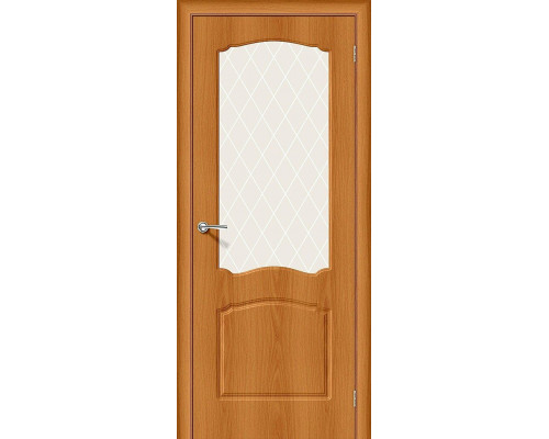 Межкомнатная дверь Альфа-2, цвет: Milano Vero Размер полотна в мм: 200*60 Стекло: White Сrystal