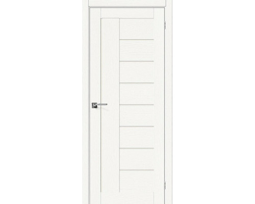 Межкомнатная дверь Вуд Модерн-29, цвет: Whitey Размер полотна в мм: 200*80 Стекло: Magic Fog