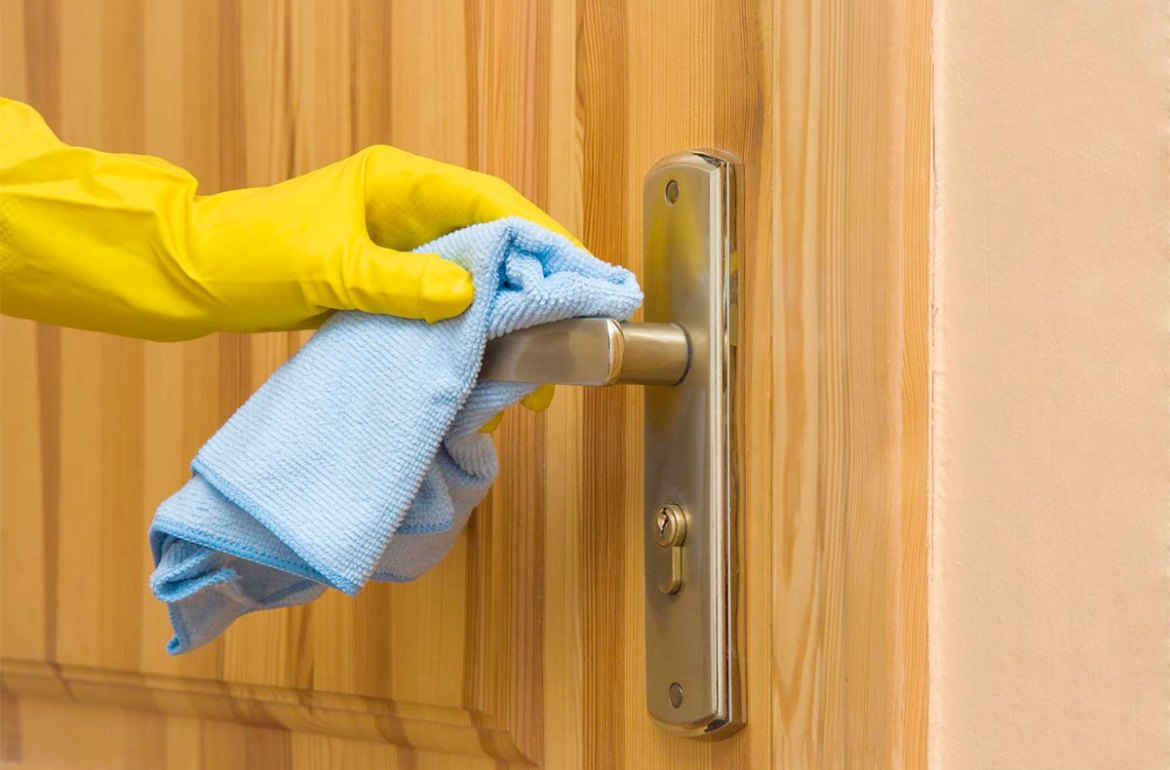 Микрофибра для ухода за фурнитурой дверей Микрофибра для ухода за фурнитурой дверей