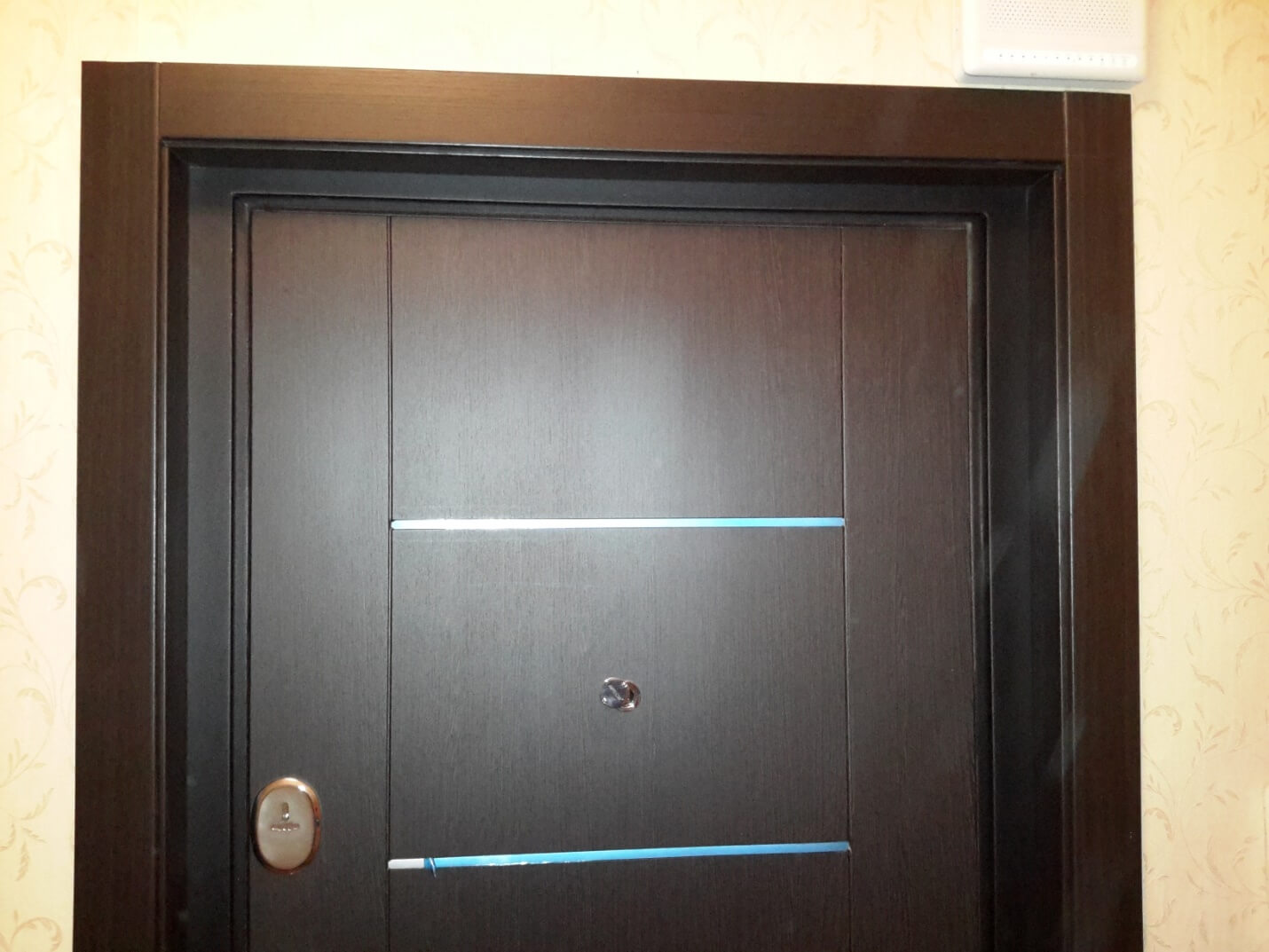 Материал покрытия входной двери может быть разным